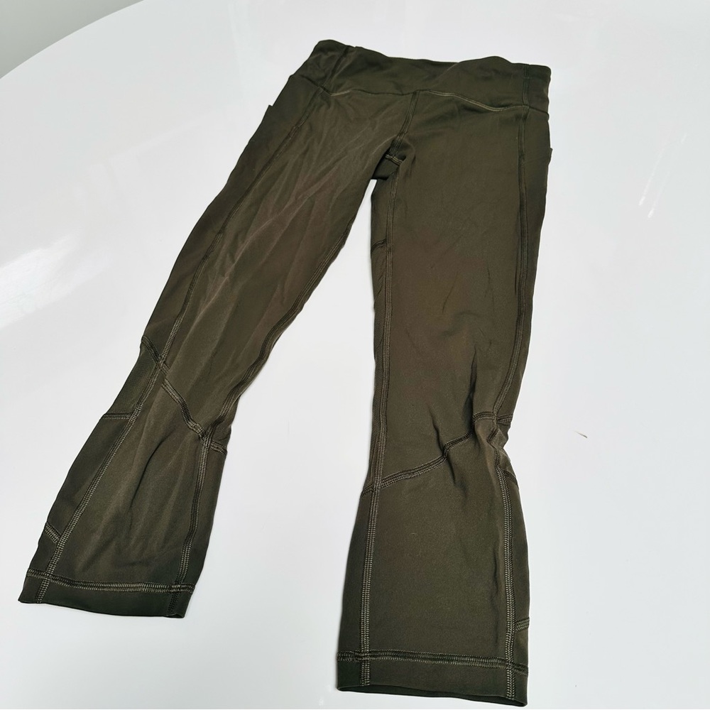 lululemon athletica Olive Green 25” Yoga Leggings - Size 6
